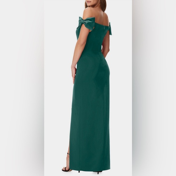 Aidan Mattox Off-Shoulder Bow Strap Gown - Picture 2 of 5
